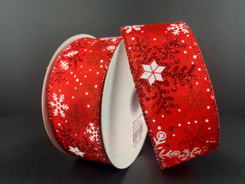 JAS * DW Snowflakes 9/10 Red White JAS * DW Snowflakes 9/10 Red White