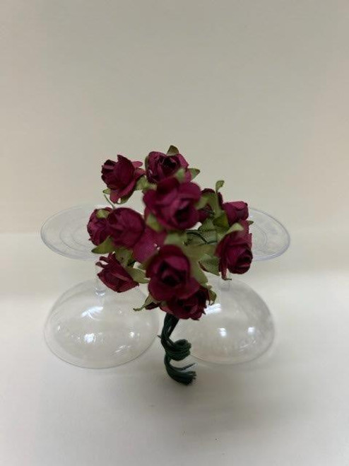 BBW * Paper Flower Small  Burgundy 