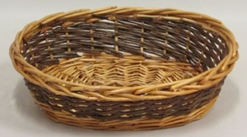 JBI-WW3773TOV Tray Willow Oval 2Tone 14"