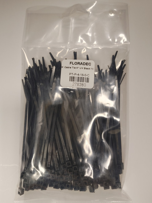 PT*Cable Tie 4" UV Black 18#