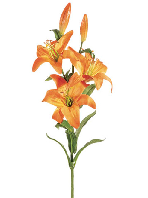 AS *  28" Garden Lily Spray Orange