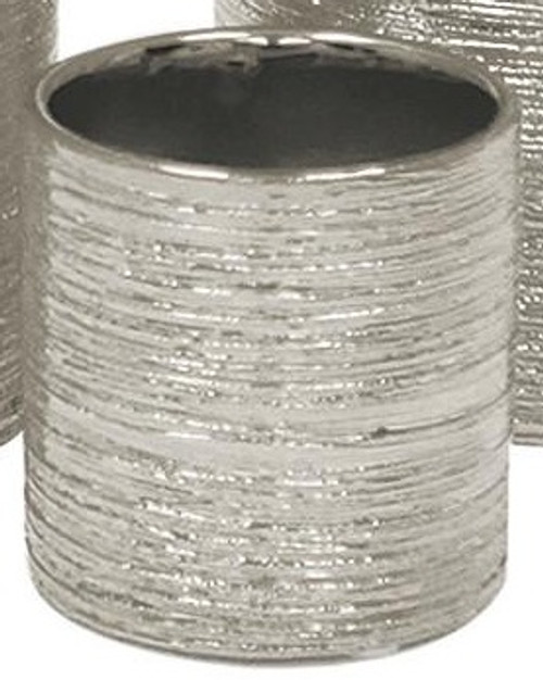 UNL *  Cylinder 3" High Etched Silver