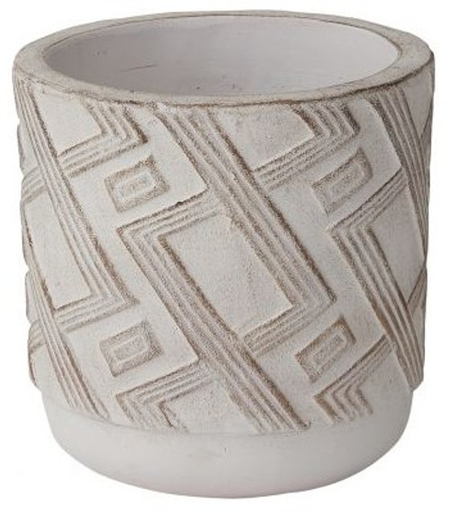 AD * Candler Planter11.7"x11.7" Wht