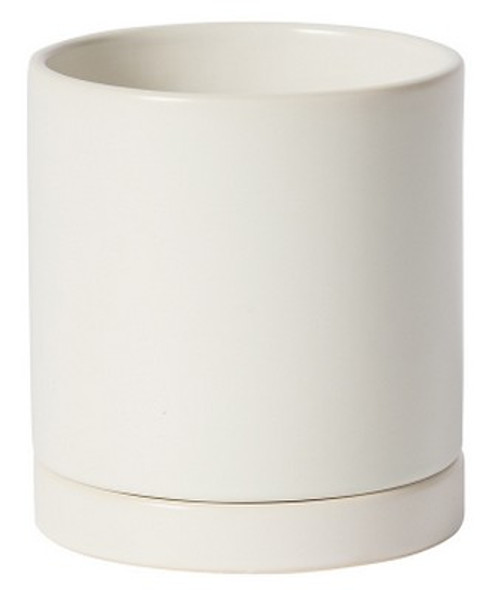 AD * Romey Pot 4.25"Wx4.75"H White