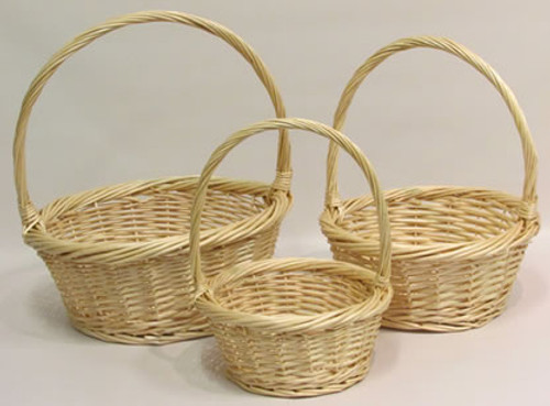 JBI * Basket Round Natural 15"L