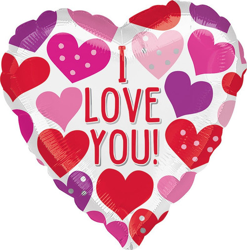 MAY-89604 I Love You 18" Mylar Balloon