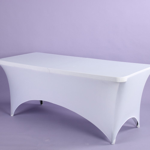 NAT * Spandex Table Cover 8ft White