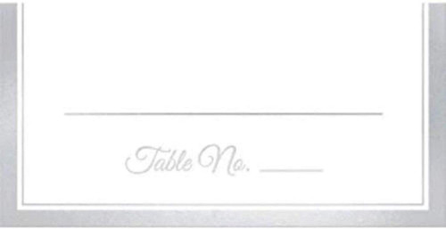 AMS *  Placecards w/Silver Trim Paper