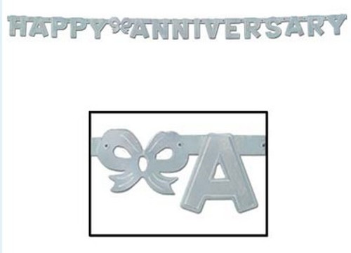 BEI *  Happy Anniversary Banner Silv