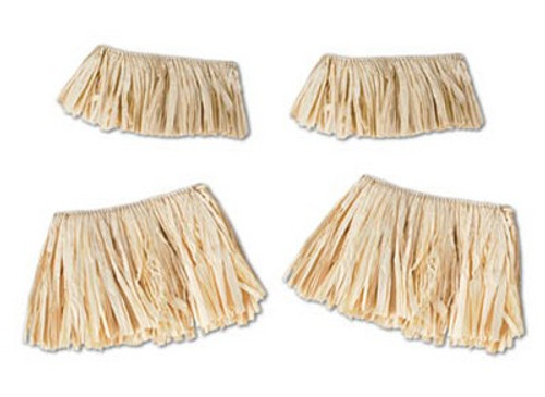 Natural Raffia Grass Hula Tutu Skirt - Hawaiian - Costume