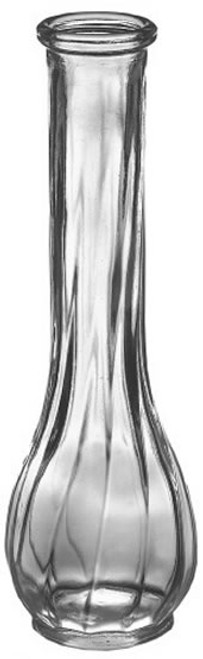 BRO * 8 1/2" Bud Vase Swirl Clear