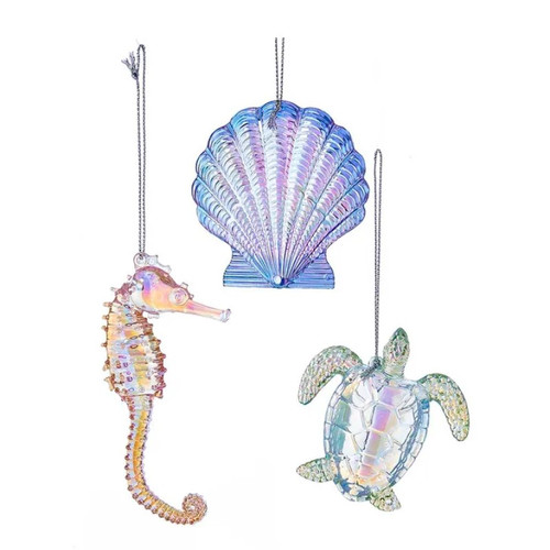 KA * Irid Sea Shell Turtle Sea Horse