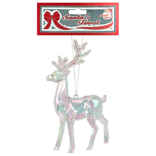 UMG * Acrylic Reindeer Orn. Iridescent