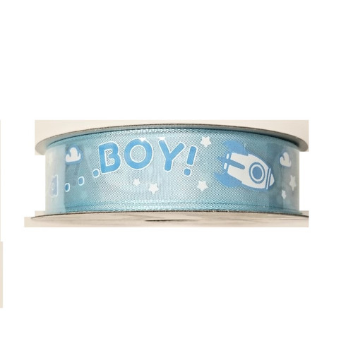 CID *  It's a Boy Blue Satin 7/8"x10Y