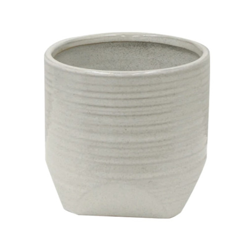 UNL * Pot Glazed 5" High White