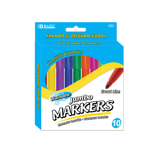 BAZ *  Washable Jumbo Markers 10 pack