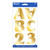 BAZ *  Alpha/Number Sticker 2" Gold