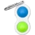 TCR-20132 Fidget Popper Keychain Bl/Grn