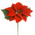 AS *  13" Velvet Poinsettia Pick Red