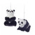 KA * 4" Plastic Furry Panda Orn