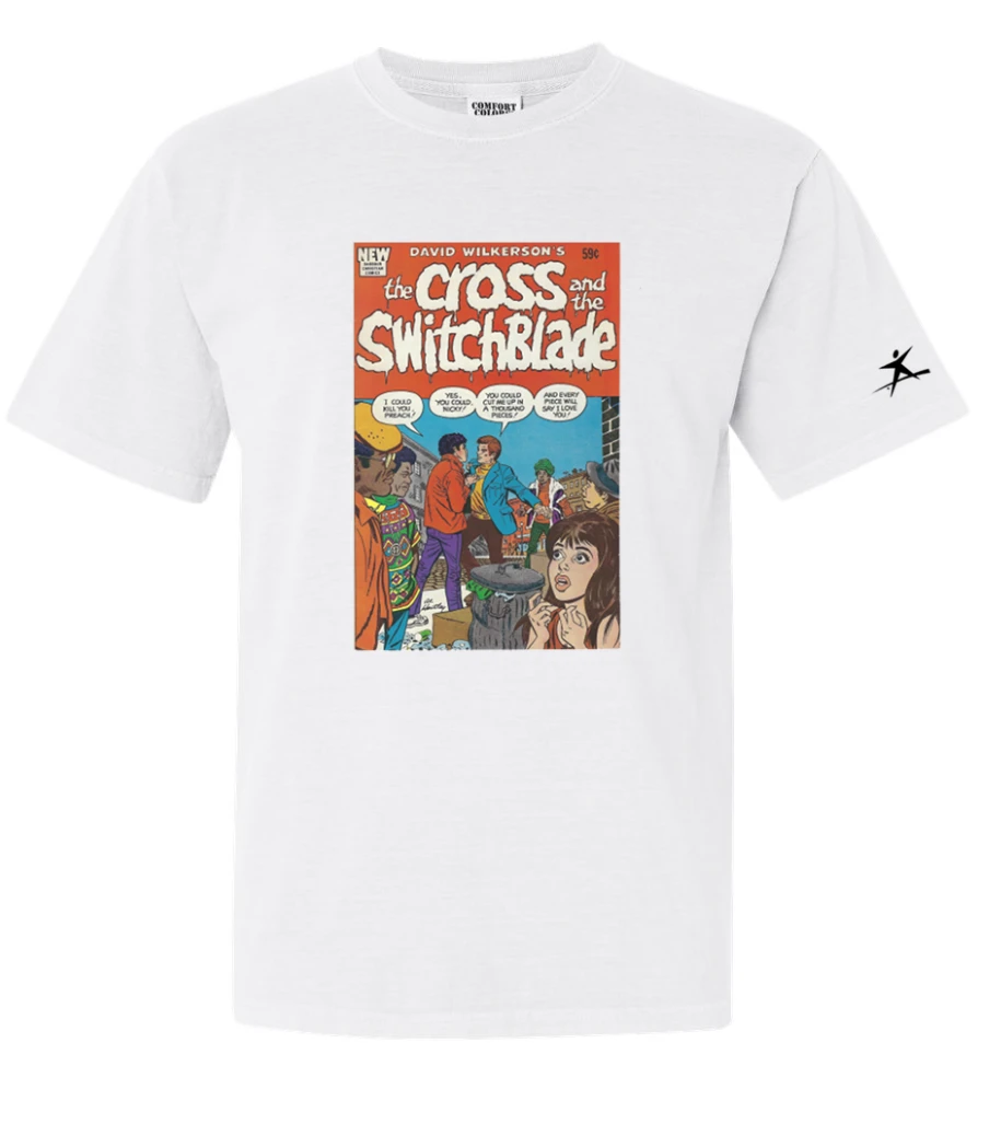 White Cross & the Switchblade Comic Book T-Shirt | Faith-Based