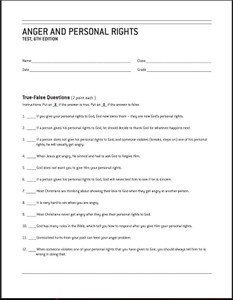Anger & Personal Rights: Test Anger & Personal Rights: Test