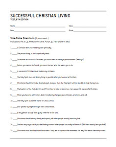 Successful Christian Living: Test Successful Christian Living: Test