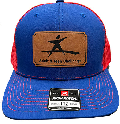 Richardson 112© Trucker Hat- Royal/Red with Adult & Teen Challenge Logo
