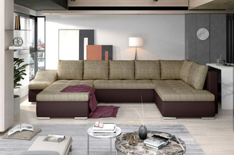 Coventry U shaped sofa bed with storage B03/S66