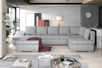 Coventry U shaped sofa bed with storage O02