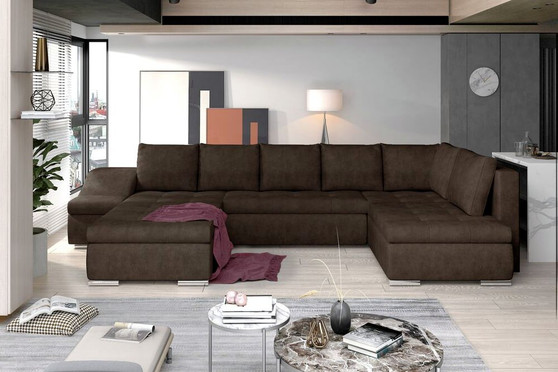 Coventry U shaped sofa bed with storage D28