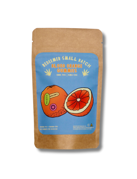 Resealable compostable pouch with visible QR code for third-party batch COA, highlighted “5mg THC + 5mg CBG” label Resealable compostable pouch with visible QR code for third-party batch COA, highlighted “5mg THC + 5mg CBG” label