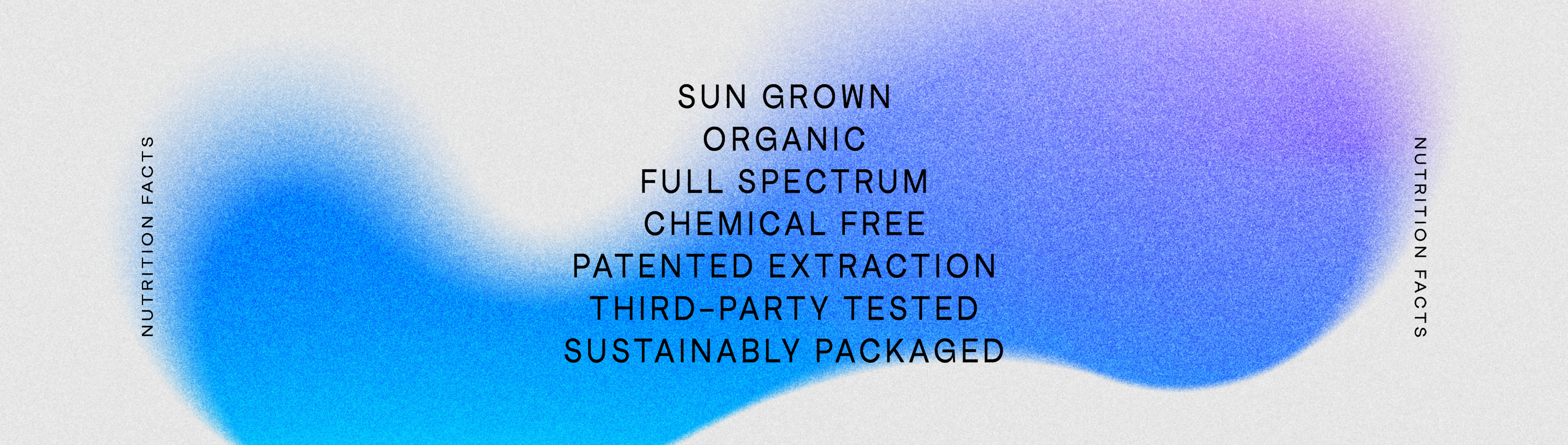 Redeemer Small Batch hemp wellness brand graphic highlighting values: sun grown organic hemp from Northern Colorado, full spectrum, chemical free, patented extraction, third-party tested, sustainably packaged for Austin, Texas customers.