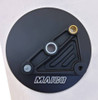 Brake Backing Plate Front Maico 73-79 Billet Alloy Black (conical hub) Right Hand Application