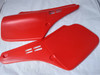 Side Panel Set Maico 85-86 All "Maico Red" authentic original colour and semi gloss finish, closest match to OEM