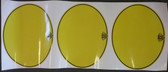 Decal Number Plate Oval "Maico Logo" Yellow (set 3)