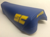 Seat Cover Maico 84 Blue vinyl with yellow MAICO on rear and SC on sides