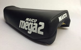 Seat Cover Maico 81-82 Black vinyl with white MAICO on rear and MEGA2 on sides.