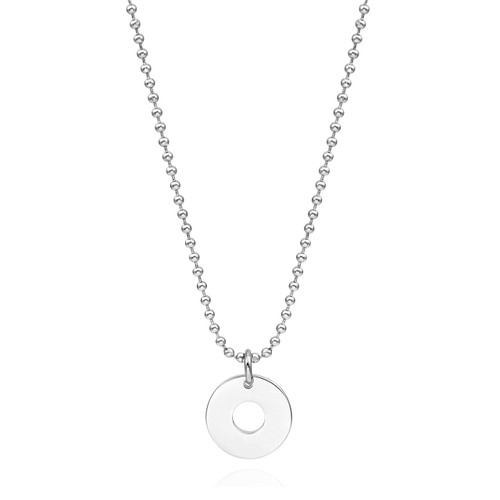 Contemporary Personalized Circle Charm Necklace