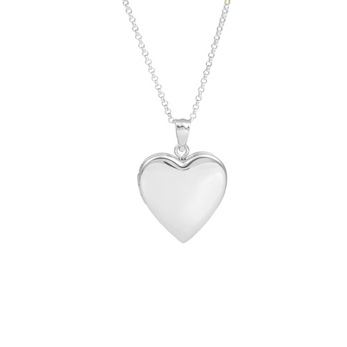 Belle Sterling Silver Heart Locket Necklace