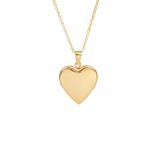 Olivia Gold Heart Locket Necklace