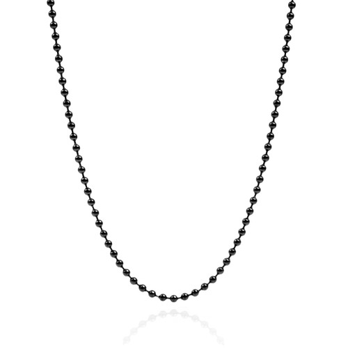 Black Plated 2.4 mm Stainless Bead Chains