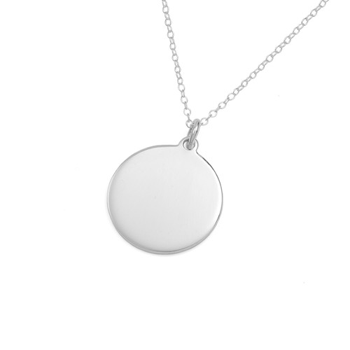 Sterling Silver Round Charm or Pendant w/o Chain