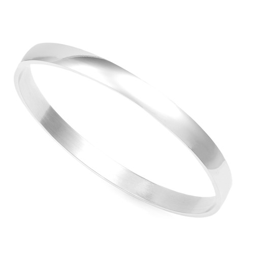 Brilliant Silver Bangle Engraved Bracelets for Her