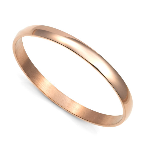 Rose Gold Engraved Bangle Bracelet