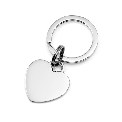 Engraved Heart Keychain