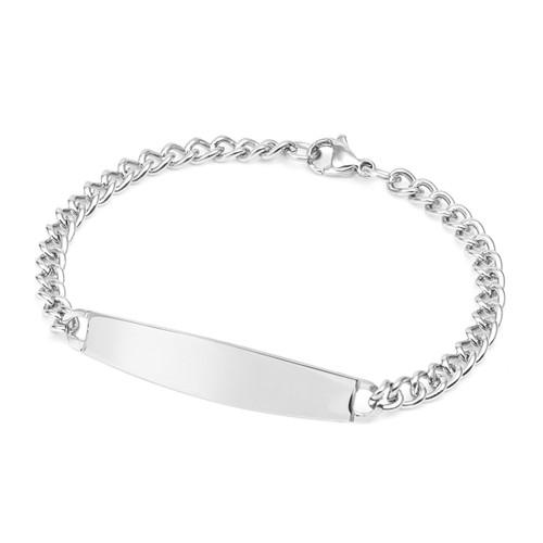 Classic Silver ID Bracelets Engraved