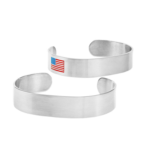 American Flag Engraved Bracelets for Him