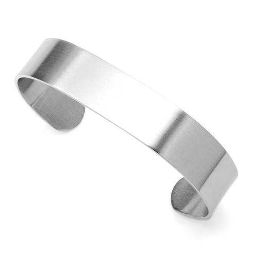 Custom Engraved Silver Cuff Bracelet