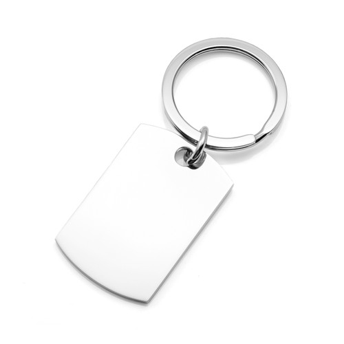 Camden Engraved  Dog Tag Keychain
